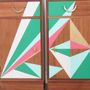 Mid Century Geometric Painted Bedside Cabinets, thumbnail 4 of 4