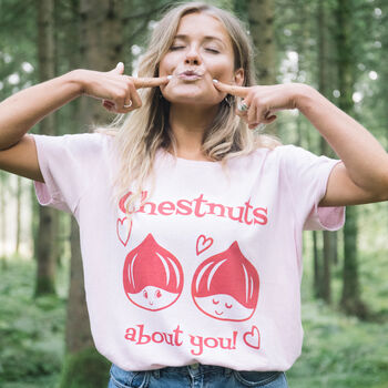 Chestnuts About You Women's Valentine's Day T Shirt, 2 of 3