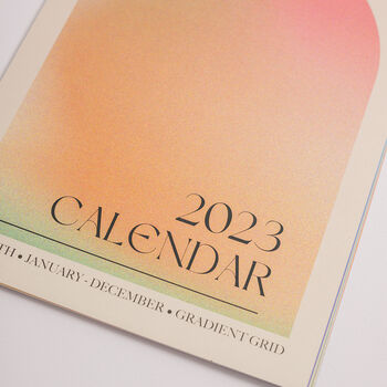 2023 Gradient Grid Wall Calendar | A4 Hanging Calendar, 9 of 10