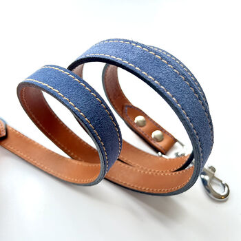 Blue Leather Dog Lead, 4 of 6