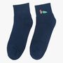 Women's Christmas Hedgehog Embroidered Cotton Ankle Socks Five Pack, thumbnail 5 of 7