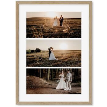 Personalised Trio Wedding Photo Art Print, 5 of 6