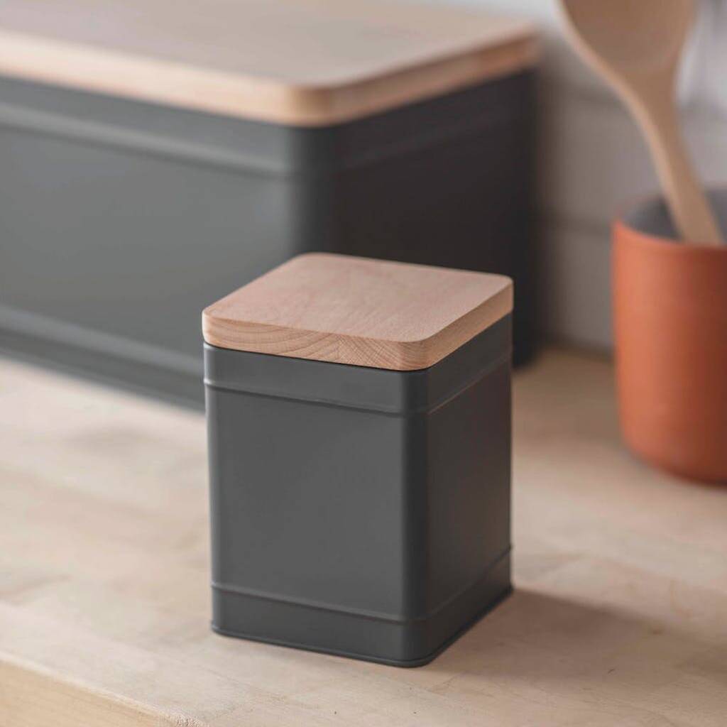 Charcoal Grey Storage Canister By Idyll Home