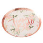 Rose Gold Floral Team Bride Hen Party Paper Plates, thumbnail 2 of 3