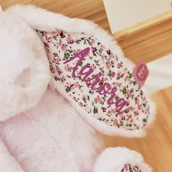 Personalised Pale Pink Bunny Soft Toy, 3 of 5