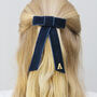 Monongrammed Velvet Hair Bow, thumbnail 3 of 8