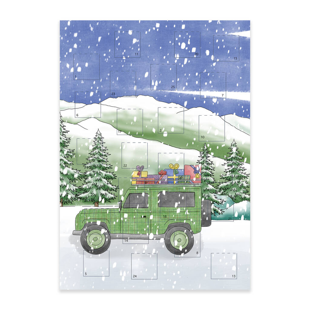 Tartan Land Rover Advent Calendar By Neon Magpie