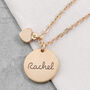 Personalised Heart And Disc Pendant Necklace, thumbnail 3 of 9