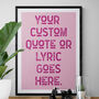 Custom Quote Vintage Style Pink Print, thumbnail 1 of 5
