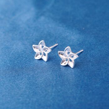 Silver Flower Studs, Minimalistic Stud Earrings, Small Studs, 4 of 7