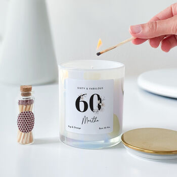 Personalised Birthday Candle – Sixty And Fabulous Gift, 10 of 10