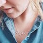 Triple Star Necklace. Handmade In Sterling Silver, thumbnail 4 of 5
