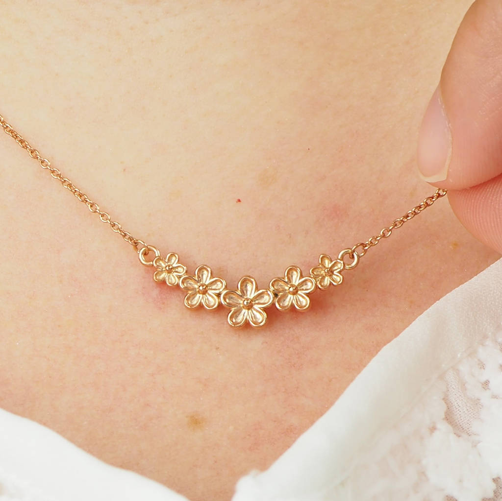 flower garland necklace by rachel whitehead jewellery
