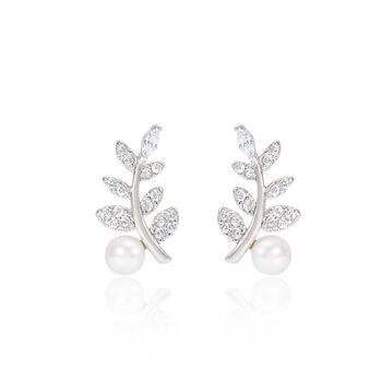 Stella Ivy Cultured Freshwater Pearl Stud Earrings, 2 of 3
