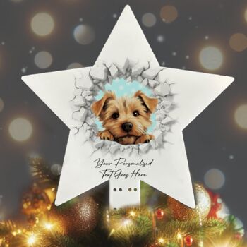 Personalised Christmas Norfolk Terrier Break Through, 9 of 10