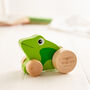 Personalised Push Along Wooden Frog Toy, thumbnail 1 of 4