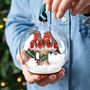 Personalised Three D Wooden Robin Family Bauble, thumbnail 3 of 5