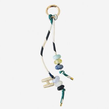 Personalised Silk And Crystal Bead Bag Charm, 2 of 8