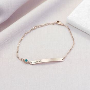 Personalised Rose Gold Plated Birth Crystal Bracelet, 12 of 12