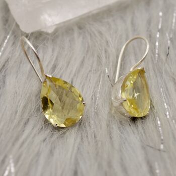 Lemon Quartz Sterling Silver Earrings, 5 of 10