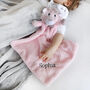 Personalised Pink Lion Baby Comforter, thumbnail 2 of 5