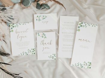 Eucalyptus Greenery Wedding Invitations, 4 of 4