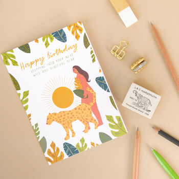 Wild Woman Empowering 'Happy Birthday' Card, 2 of 4