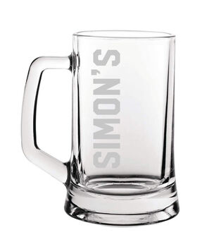 Name Glass Beer Tankard, 2 of 4