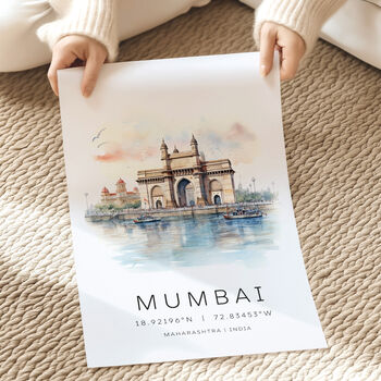 India Travel Art Poster Of Mumbai, 3 of 7