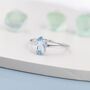 Genuine Sky Blue Topaz Ring In Sterling Silver, thumbnail 6 of 12