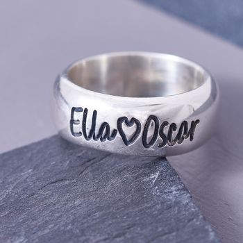 Chunky Silver Personalised Men's Silver Ring, 4 of 9