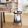 Small Two Tier Side Table With Storage Round End Table, thumbnail 2 of 8