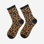 Orange Black Glitter Leopard Print Ankle Socks Women's, thumbnail 4 of 4