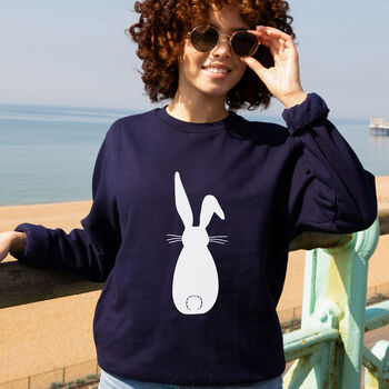 Easter Women's Rabbit Sweatshirt Jumper, 2 of 8