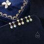 Sterling Silver Double Opal Dangle Earrings, thumbnail 4 of 12