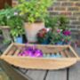 53cm Wooden Garden Trug Flower Basket Carrier With Folding Handles Gift, thumbnail 8 of 9