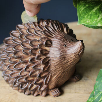 Hedgehog Piggy Bank, Money Box, 7 of 9