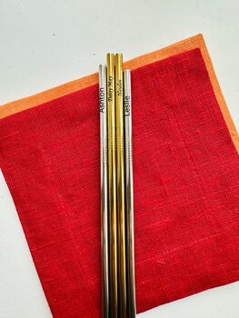 Luxury Reusable Personalised Metal Straw, 6 of 11