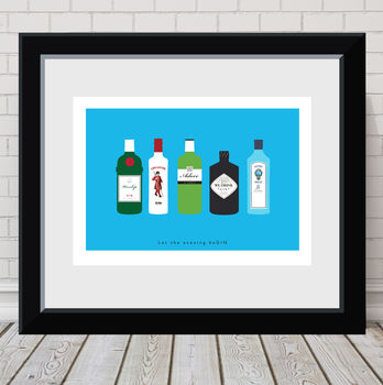 Personalised 'Let The Evening Be Gin' Print, 6 of 10