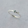 Oak Twig Silver Aquamarine Ring, thumbnail 4 of 8