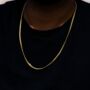 Mens Gold Plated Chain 3mm Gold Cuban Link Chain, thumbnail 7 of 11