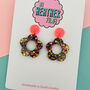 60's Style Flower Glitter Earrings *More Colours Available*, thumbnail 3 of 3