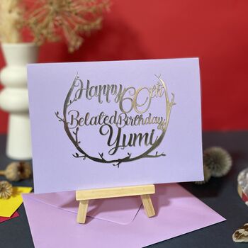 Personalised Belated Birthday Card, 12 of 12