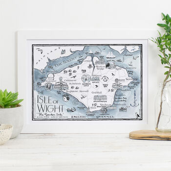 Map Of Isle Of Wight Signed Print, 2 of 3