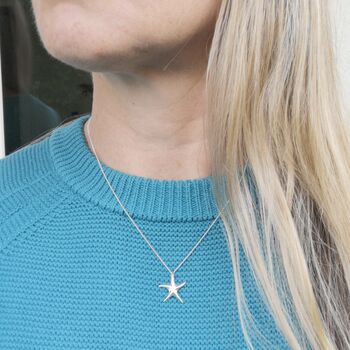 Sterling Silver 925 Starfish Necklace, 2 of 11