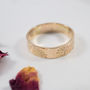 Botanical Wedding Bands In 14ct Yellow Eco Gold, thumbnail 2 of 12