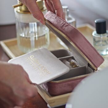 Personalised Brides Velvet Jewellery Box, 2 of 12