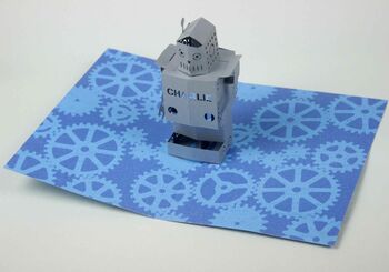 Pop Up Robot Greetings Card, 6 of 6