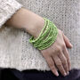 Multi Bead Bangle Wooden Clasp Assorted Colours, thumbnail 4 of 6