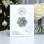 Sparkling Austrian Crystal Winter Snowflake Christmas Brooch, thumbnail 1 of 10